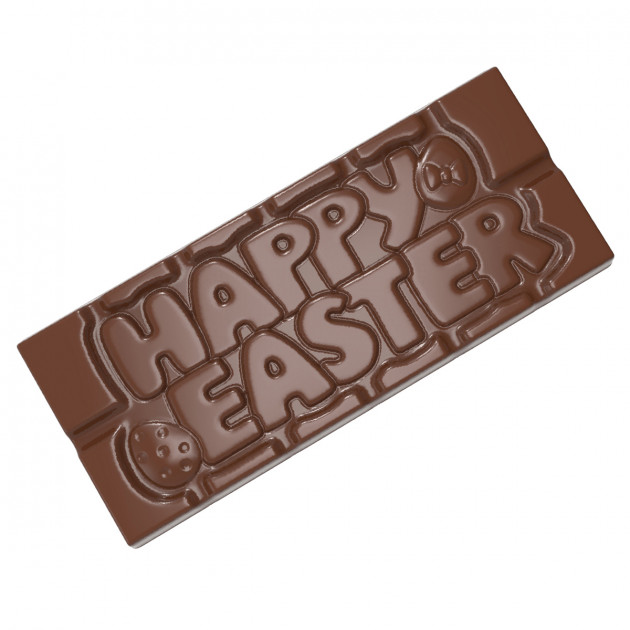 Moule Tablette Chocolat Happy Easter 11,8 x 5 cm (x4) Chocolate World