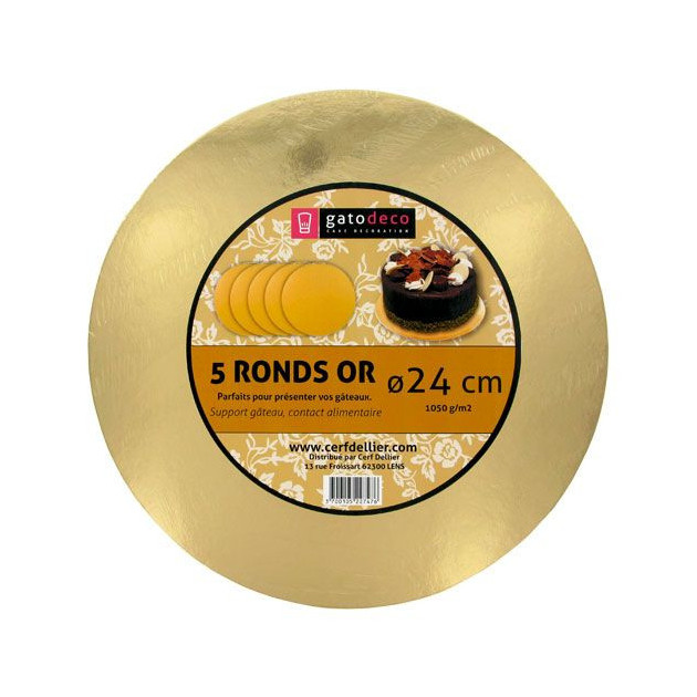 Ronds Dores Ã˜ 23.4 cm (x5) Gatodeco