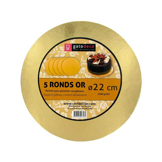 Ronds Dores Ã˜ 21.7 cm (x5) Gatodeco