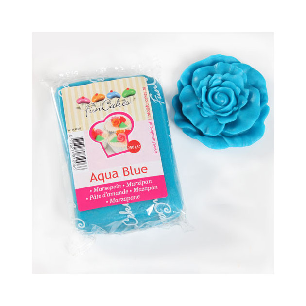 DLUO Courte Pâte d'amande Bleu Mer 20% 250g Funcakes
