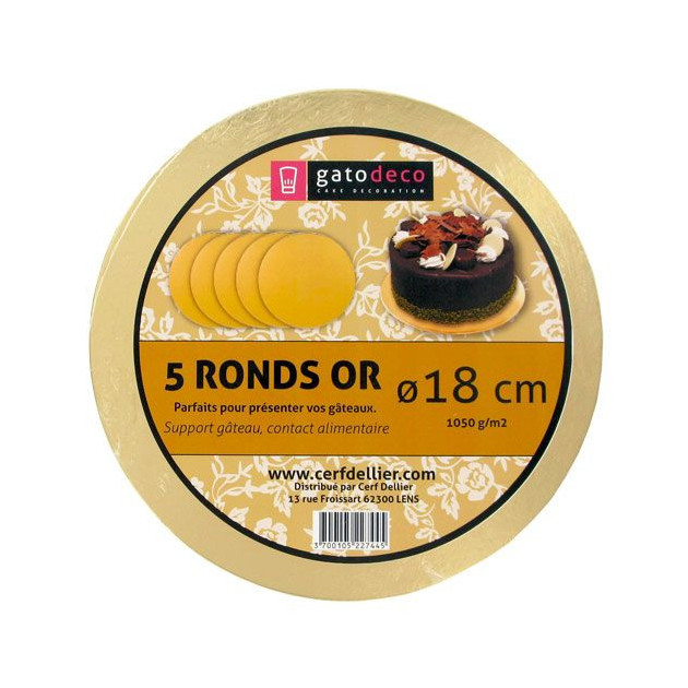 Ronds Dores Ã˜ 17.6 cm (x5) Gatodeco