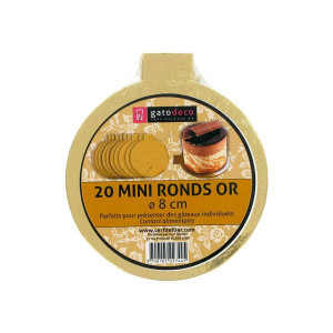 Mini-Ronds Dorés Ø 8 cm (x20) Gatodéco