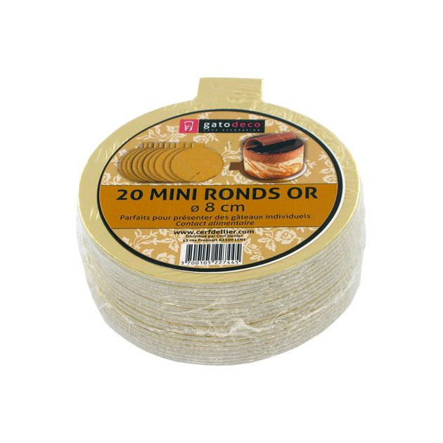 20 Petits Ronds Couleur Or 8 cm 20 Petits Ronds Couleur Or 8 cm