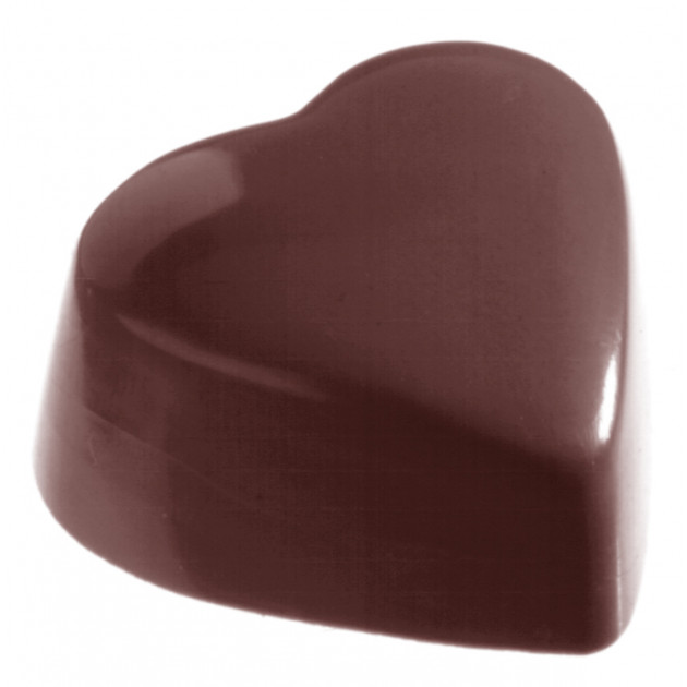 Moule Chocolat Cœur Haut Plat 3,5 x 3,1 cm (x24) Chocolate World