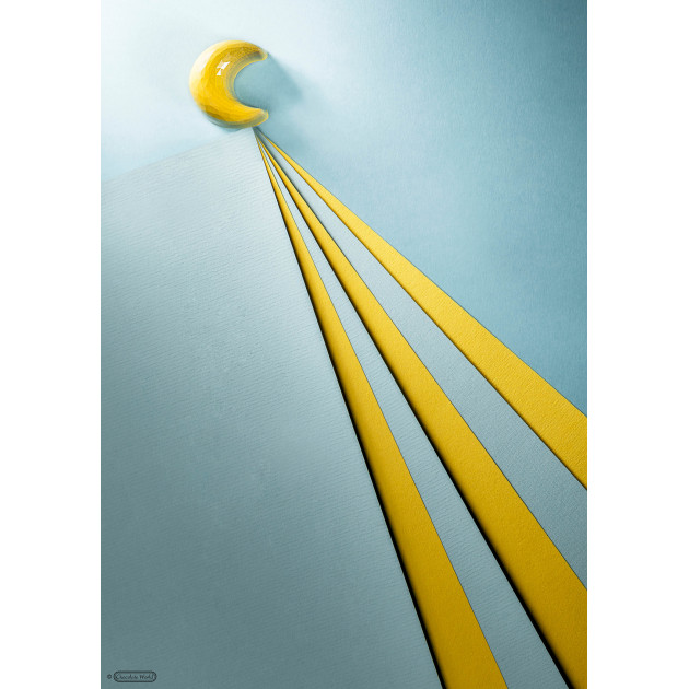 Demi-lune à facettes en chocolat Demi-lune à facettes en chocolat