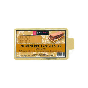 Mini-Rectangles Dorés 9 x 5,5 cm (x20) Gatodéco