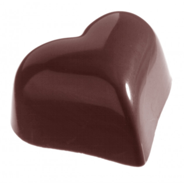Moule Chocolat Cœur Rond 3,6 x 3 cm (x28) Chocolate World