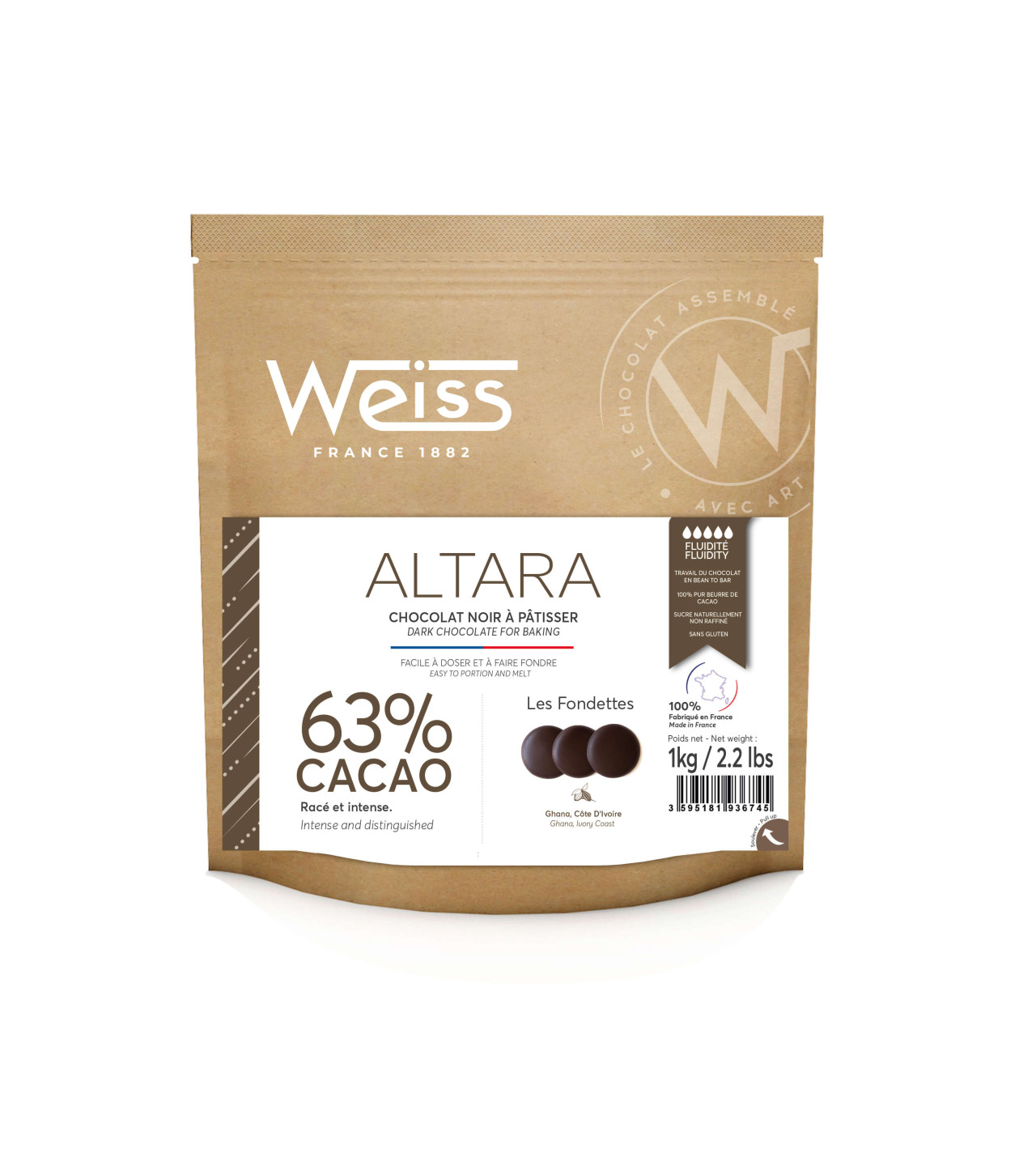 Chocolat Noir 63% Altara 1 kg Weiss