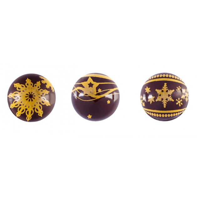 Sphère en Chocolat 3 décors 2,8 cm (x32) Florensuc