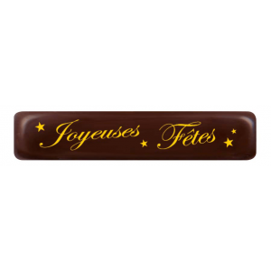 Plaque Chocolat Joyeuses Fêtes 7 x 1,5 cm (x132) Florensuc Plaque Chocolat Joyeuses Fêtes 7 x 1,5 cm (x132) Florensuc
