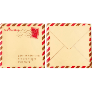 Embout de Bûche Lettre au Père Noël 8 cm Décor en Chocolat (x42) Florensuc Embout de Bûche Lettre au Père Noël 8 cm Décor en Chocolat (x42) Florensuc