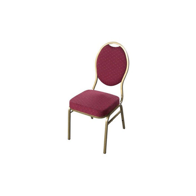 Chaise Empilable Dorée avec Assise Bordeaux Matignon Lyrose