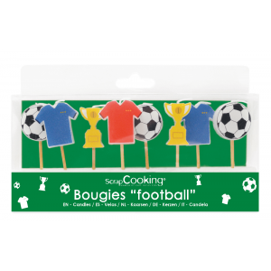 Lot de 8 Bougies Football Scrapcooking Lot de 8 Bougies Football Scrapcooking