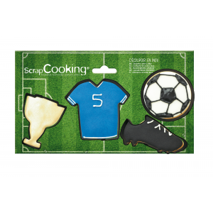 Lot de 4 Emporte-Pièces Inox Football Scrapcooking Lot de 4 Emporte-Pièces Inox Football Scrapcooking