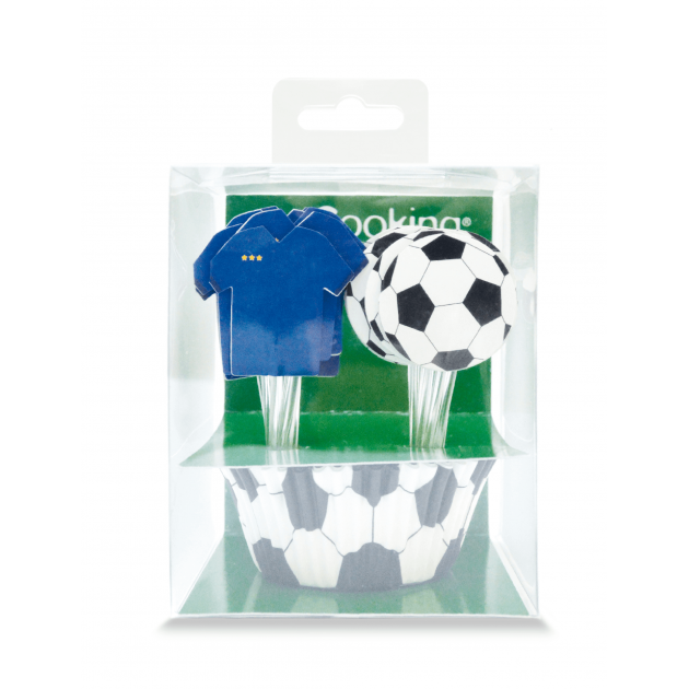 Bougies + ballons de football (x12) pour anniversaire