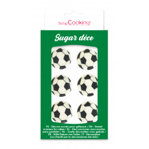 Décors en Sucre Ballons de Foot (x6) Scrapcooking Décors en Sucre Ballons de Foot (x6) Scrapcooking