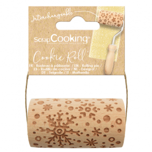 FIN DE SERIE Mini Rouleau à Pâtisserie Empreinte Flocon 7 cm Scrapcooking