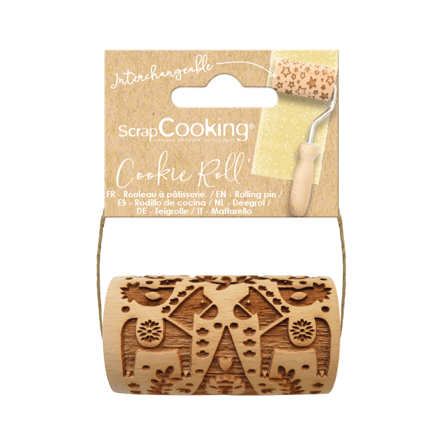 FIN DE SERIE Mini Rouleau à Pâtisserie Empreinte Noël 7 cm Scrapcooking