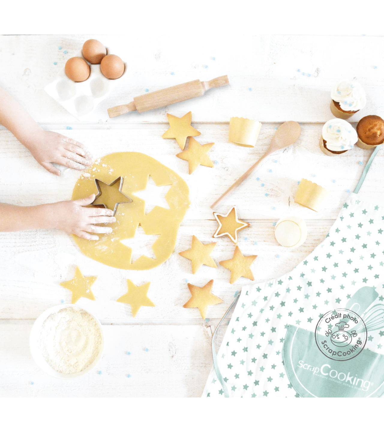 Ustensiles de pâtisserie pour enfants - Set de 4 - Coffret cadeau - Garde, spatule