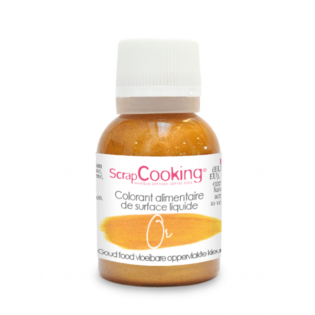 Colorant Alimentaire Liquide Or 20 g Scrapcooking