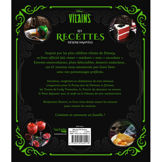 Livre de Recettes Disney Villains - Les recettes désenchantées, chez  Hachette :achat, vente - Cuisine Addict