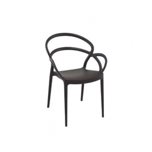 Fauteuil en Polypropylène Mila Noir Siesta Fauteuil en Polypropylène Mila Noir Siesta