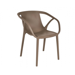 Fauteuil en Polypropylène effet Chevrons Hop Taupe Ezpeleta Fauteuil en Polypropylène effet Chevrons Hop Taupe Ezpeleta