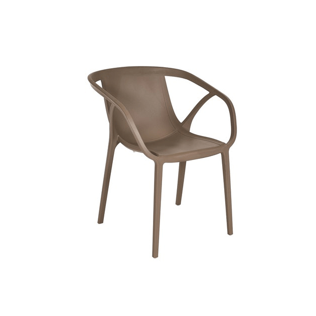 Fauteuil en Polypropylène effet Chevrons Hop Taupe Ezpeleta