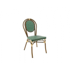 Chaise Tressée Bamboo Vert et Crème Lyrose Chaise Tressée Bamboo Vert et Crème Lyrose