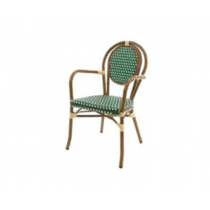 Fauteuil Tressé Bamboo Vert et Crème Lyrose Fauteuil Tressé Bamboo Vert et Crème Lyrose