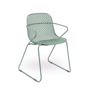 Chaise en Acier avec Assise Résine Vert Tender Ramatuelle 73’ Grosfillex Chaise en Acier avec Assise Résine Vert Tender Ramatuelle 73’ Grosfillex