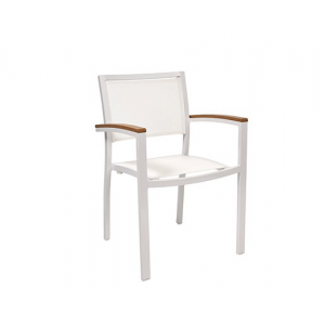 Fauteuil en Aluminium Laqué Monaco Blanc Ezpeleta Fauteuil en Aluminium Laqué Monaco Blanc Ezpeleta