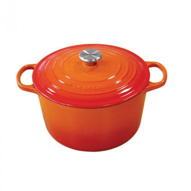 Cocotte en Fonte Haute 24 cm Volcanique Le Creuset