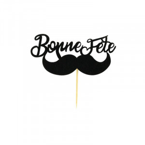 Cake Topper Bonne Fête Moustache sur Pic (x30) Patisdécor Cake Topper Bonne Fête Moustache sur Pic (x30) Patisdécor