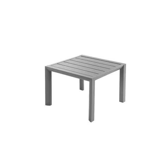 Table Basse Carrée 50 x 50 cm Gris Platinium Sunset Grosfillex