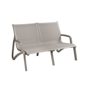 Canapé Conversationnel Gris Platinium Toile Grise Sunset Grosfillex Canapé Conversationnel Gris Platinium Toile Grise Sunset Grosfillex