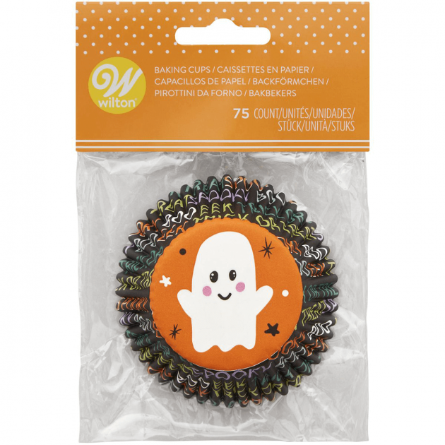 Caissettes Cupcakes Fantôme Halloween Wilton (x75)