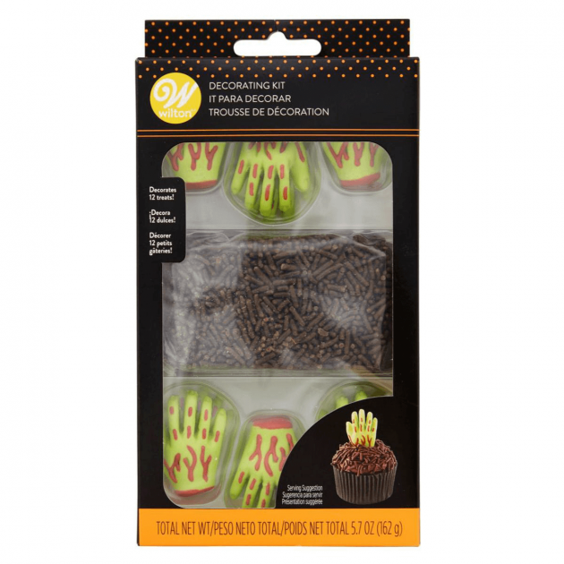 Kit Décoration Gâteau Main de Zombie 12 pièces Wilton