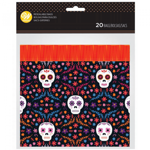 Sachet Bonbon Fête des Morts Mexique Halloween Wilton (x20)