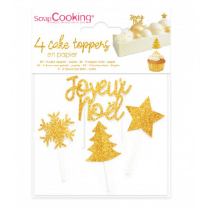 Décoration de bûche de Noël x 4 ScrapCooking Décoration de bûche de Noël x 4 ScrapCooking