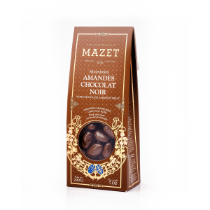 Etui Pincé Friandises Amandes Chocolat Noir 200 g Mazet Etui Pincé Friandises Amandes Chocolat Noir 200 g Mazet