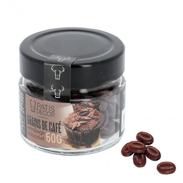 Chocolat noir parfumé au café, moulé sous forme de grain de café - 1 kg