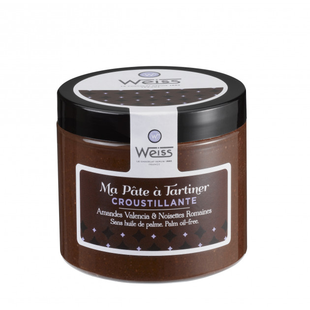 DLUO Courte Pâte à Tartiner Chocolat Praliné Croustillant 200g Weiss