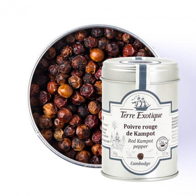 Poivre Rouge de Kampot 50 g Terre Exotique