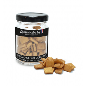 Carrés Chocolat Blanc Dorés Décoratifs 50 g L'Epicerie du chef