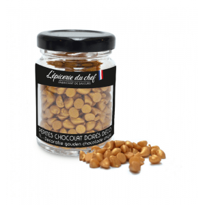 Pépites Chocolat Blanc Dorées Décoratives 60 g L'Epicerie du chef Pépites Chocolat Blanc Dorées Décoratives 60 g L'Epicerie du chef