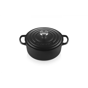 Cocotte en fonte Ronde 20 cm Noir mat Le Creuset Signature