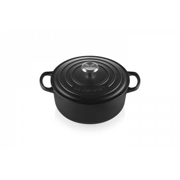 Le Creuset Cocotte Ronde 20 cm Noir Fonte - Le Creuset Signature