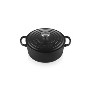 Cocotte en fonte Ronde 24 cm Noir mat Le Creuset Signature Cocotte en fonte Ronde 24 cm Noir mat Le Creuset Signature