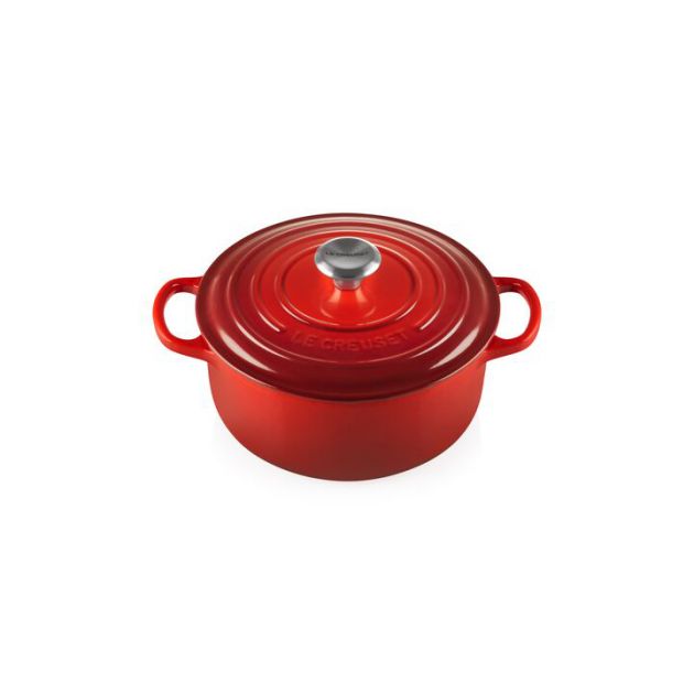 Cocotte en fonte Ronde 30 cm Cerise Le Creuset Signature